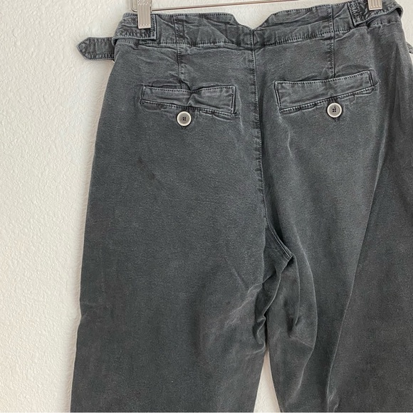 Anthropologie Canvas Paper Boy High Waist Pleated Cropped Gray Pants size 25 - Picture 7 of 7